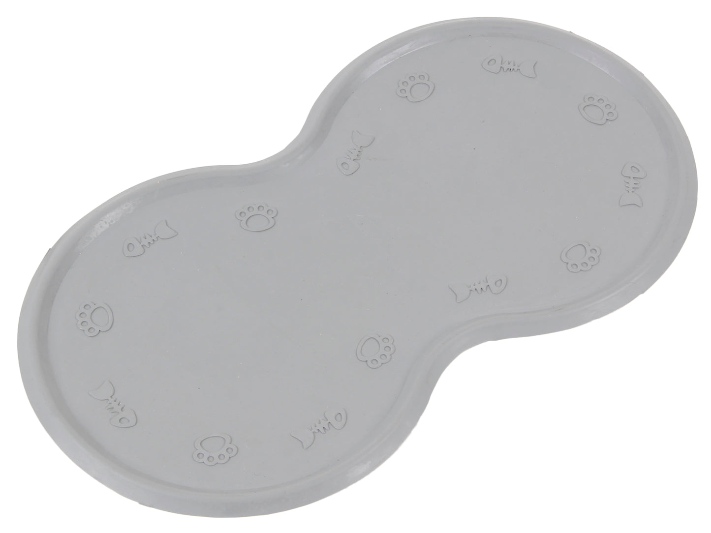 Mantel antideslizante para comederos y bebederos de gatos y perros color gris