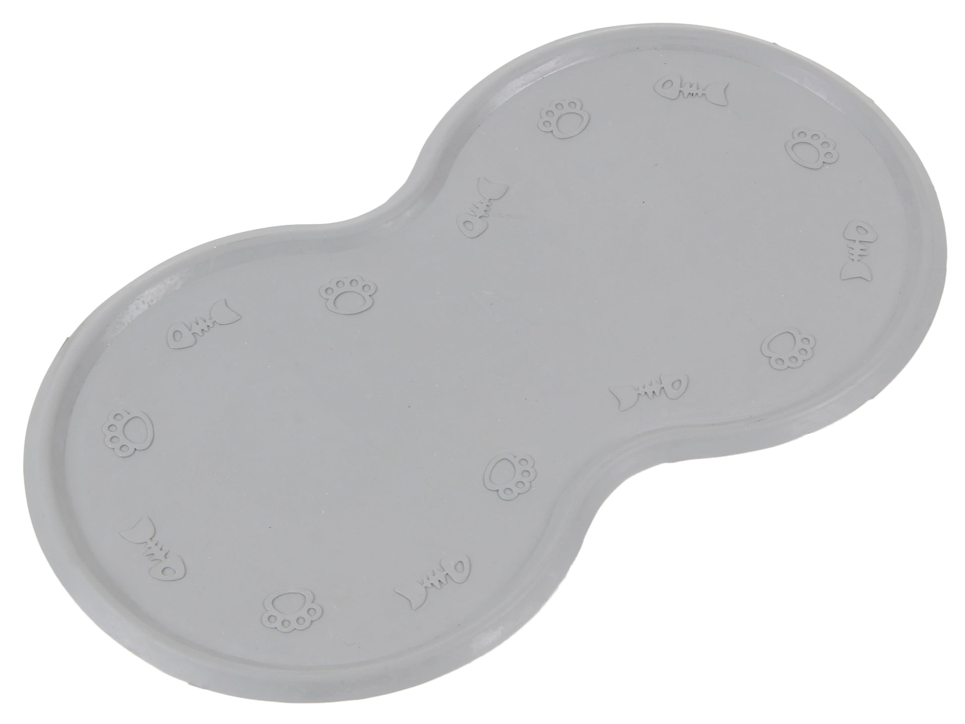 Mantel antideslizante para comederos y bebederos de gatos y perros color gris