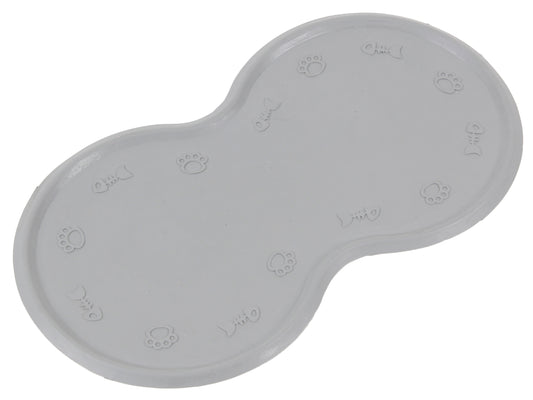 Mantel antideslizante para comederos y bebederos de gatos y perros color gris