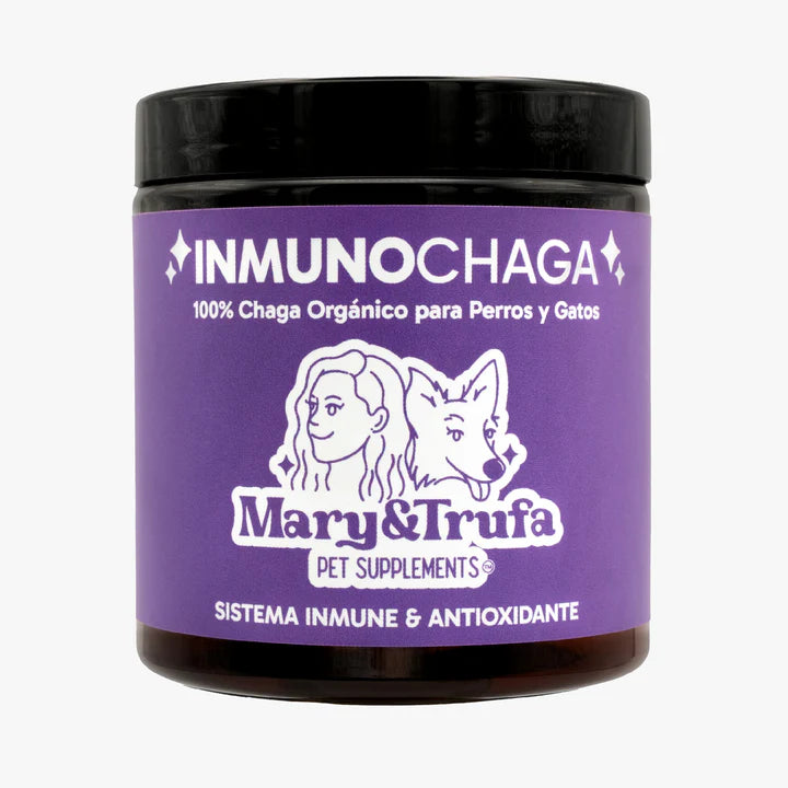 Mary&Trufa InmunoChaga 75g suplemento natural de hongo chaga para perros y gatos