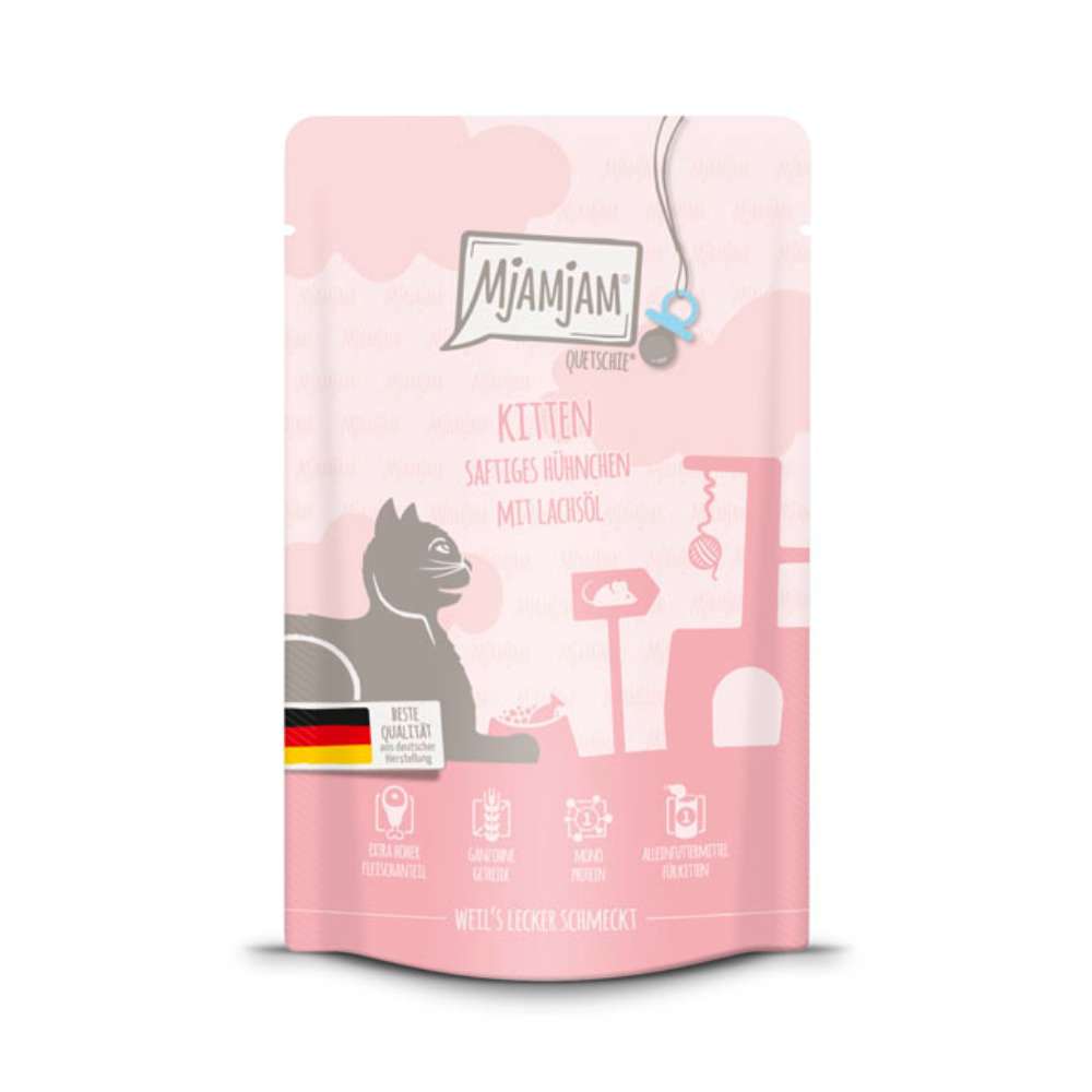 MjaMjam | Kitten Pollo con aceite de salmón (125g)