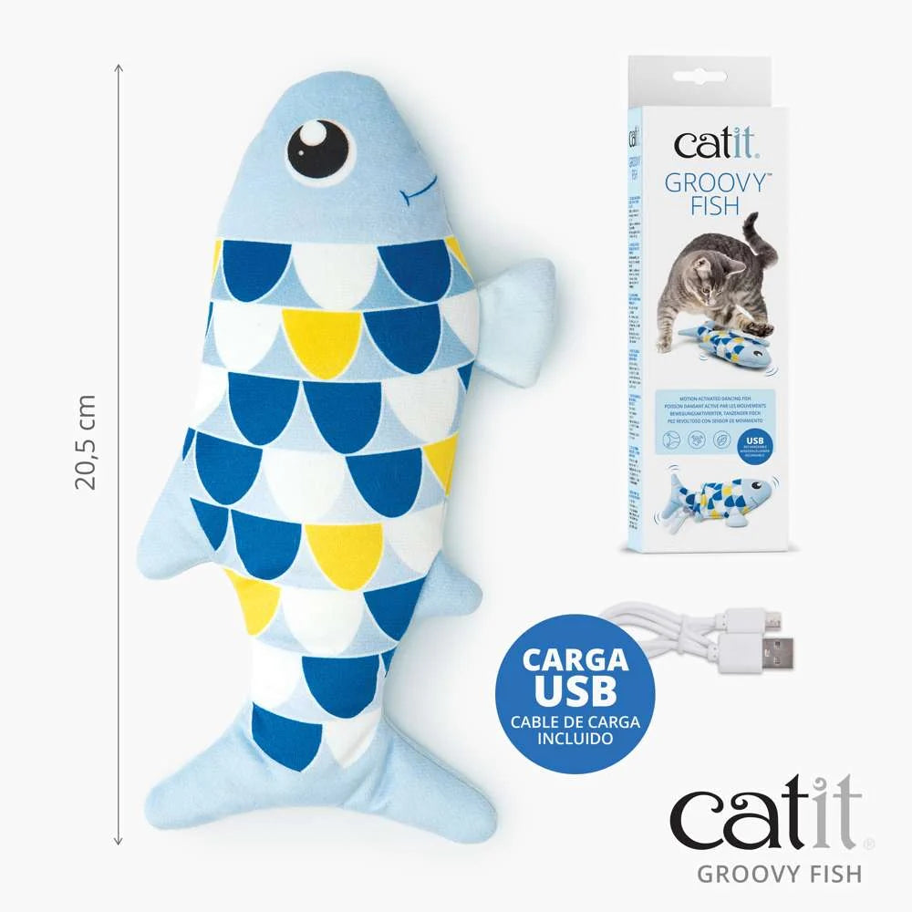 Motor recargable por USB del Catit Groovy Fish.