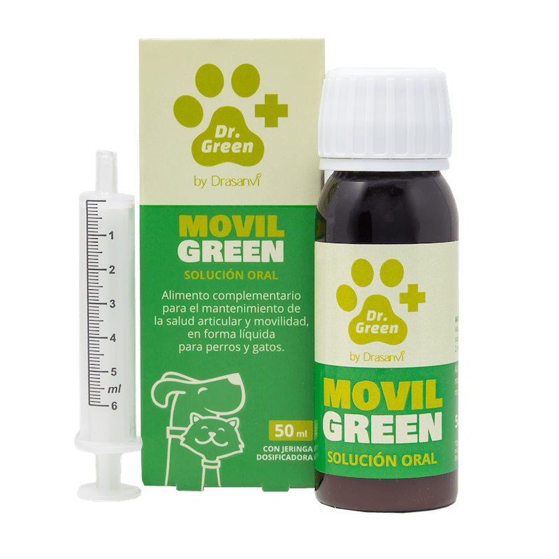 Movilgreen solución oral Dr. Green suplemento articular para gatos y perros pequeños