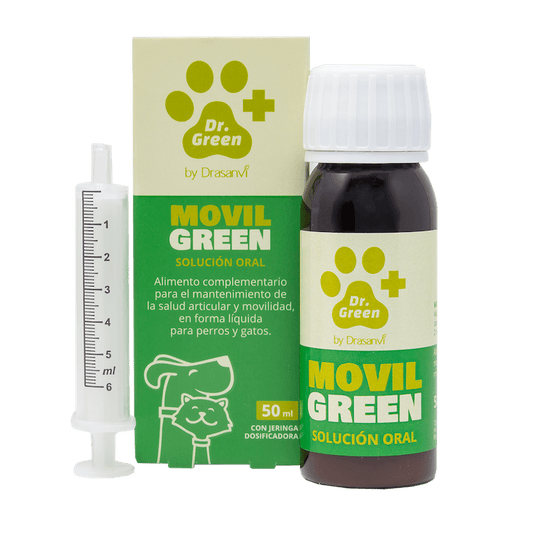 Movilgreen solución oral Dr. Green suplemento articular para gatos y perros pequeños