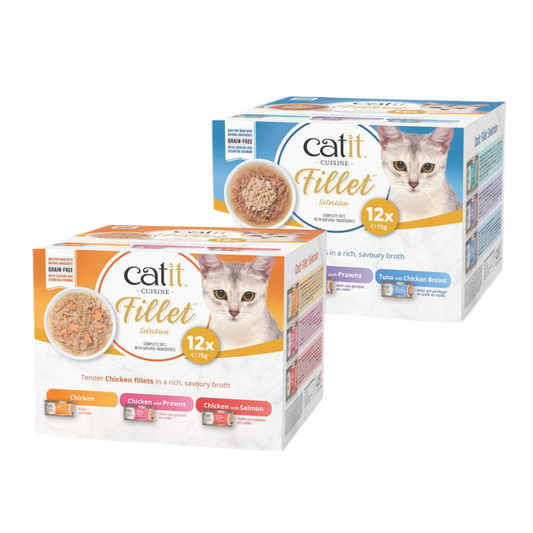 Multipack Catit Cuisine Fillet comida húmeda para gatos con pollo y atún
