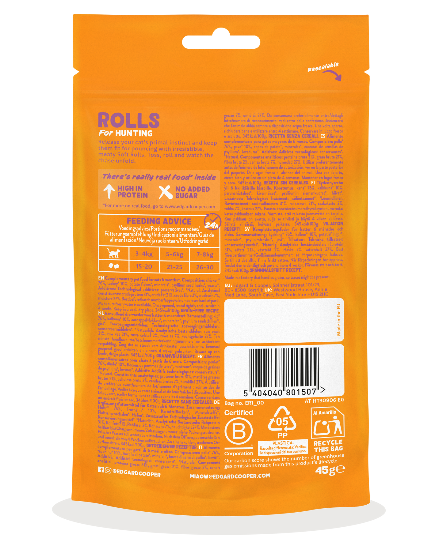 Edgard & Cooper | Rolls de pollo (45g)