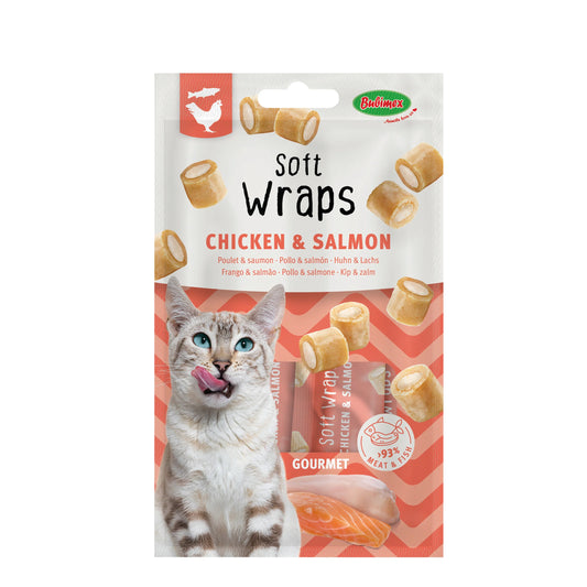 Pack 12 Bubimex Soft Wraps gato snacks blandos rellenos