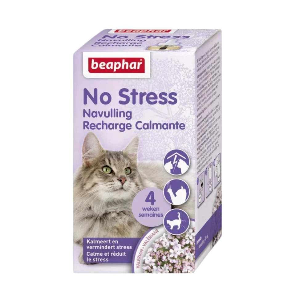 Pack 3 recambios Beaphar No Stress para gatos – antiestrés natural con valeriana y lavandín