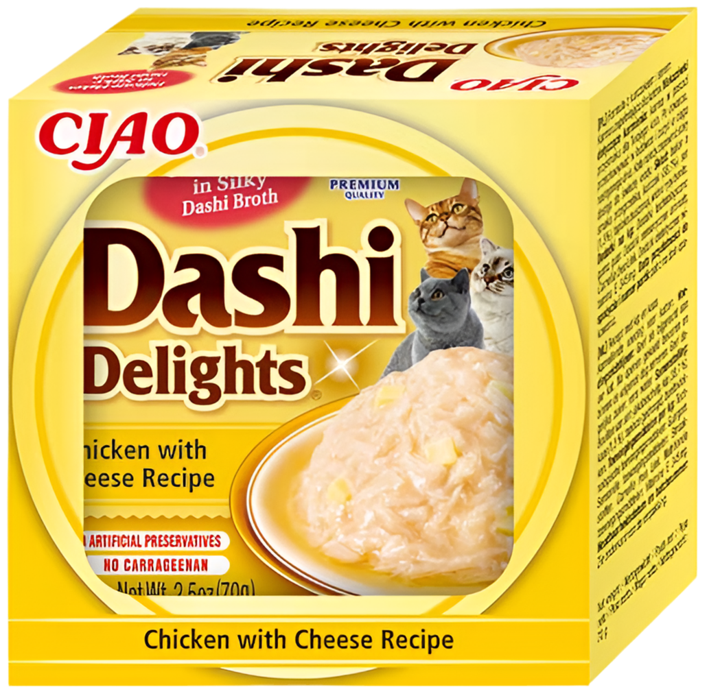 Pack 6 unidades Dashi Delights Pollo con Queso para gatos