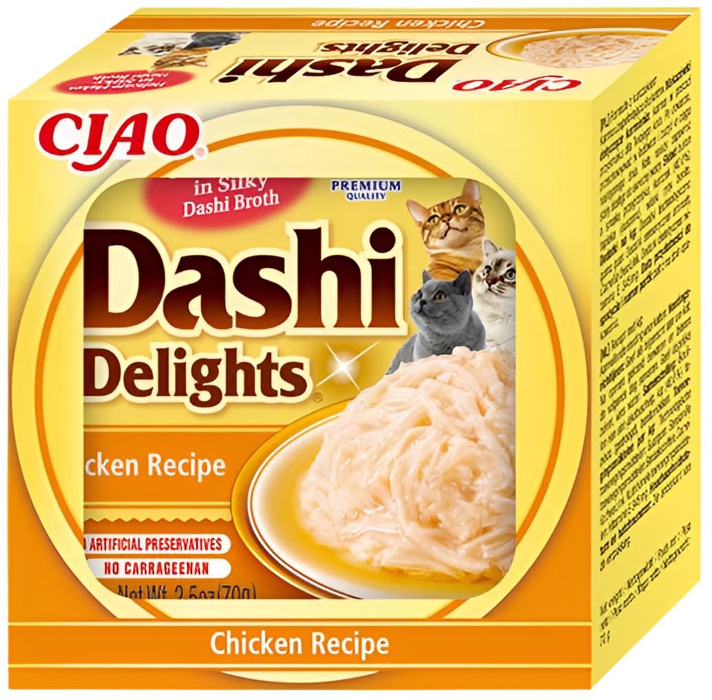 Pack 6 unidades Dashi Delights Pollo para gatos en caldo japonés
