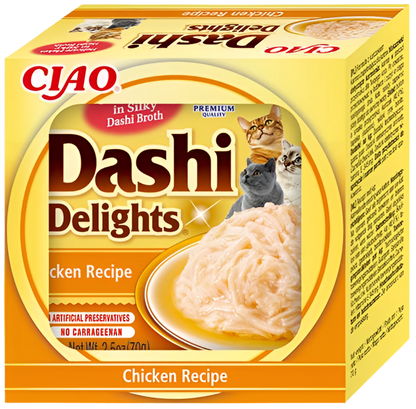 Pack 6 unidades Dashi Delights Pollo para gatos en caldo japonés