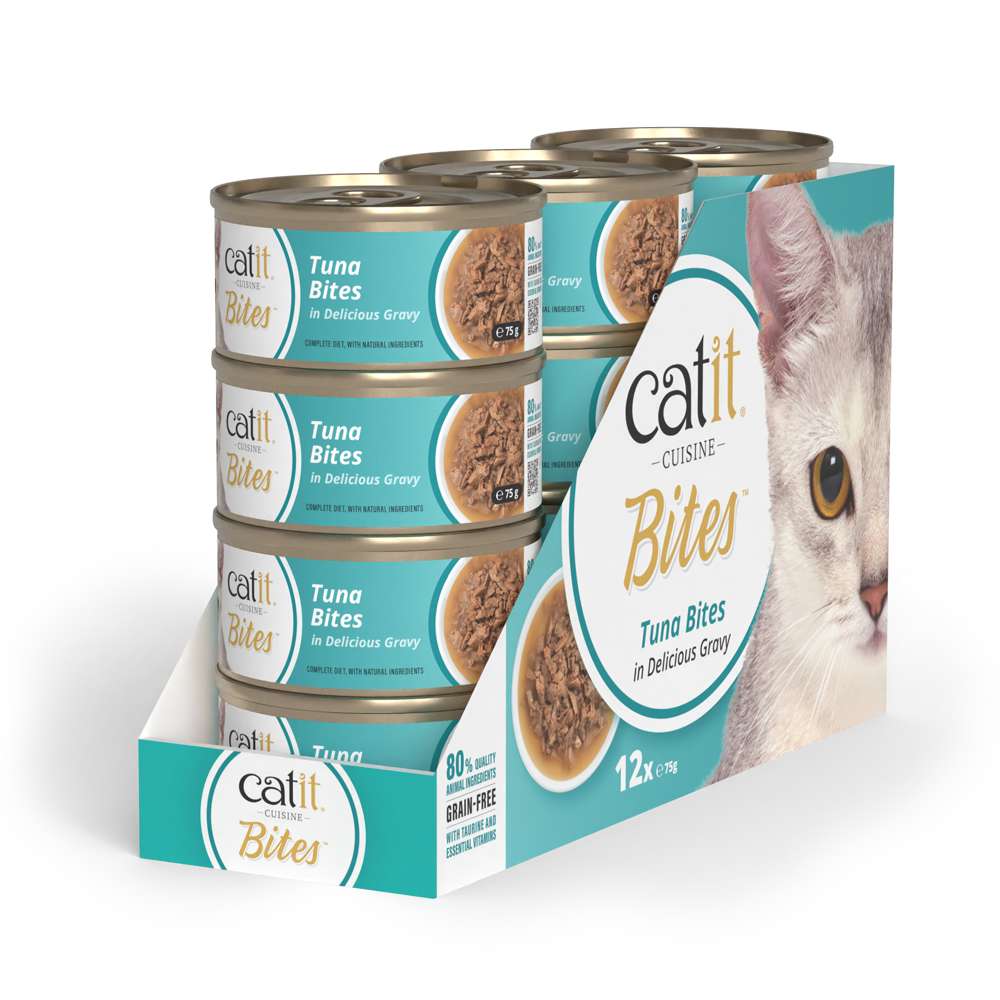 Pack Catit Cuisine Bites 12 latas comida húmeda para gatos