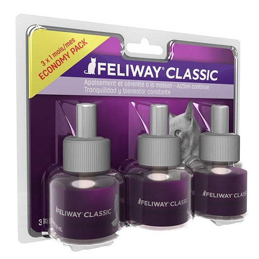 Pack ahorro 3 recambios Feliway Classic 48ml para gatos