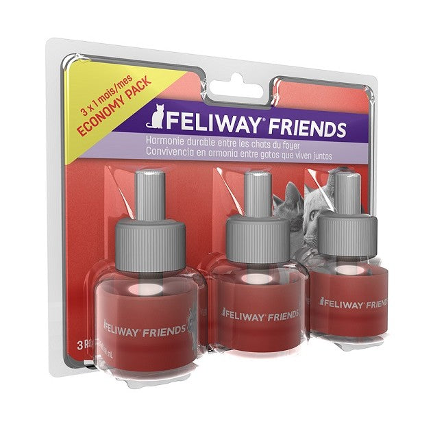 Pack ahorro 3 recambios Feliway Friends 48ml para convivencia entre gatos