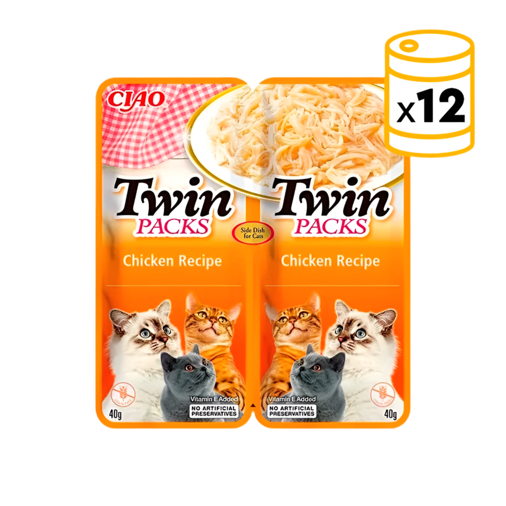 Pack ahorro Inaba Twin Pack Pollo 12x2x40g comida húmeda para gatos