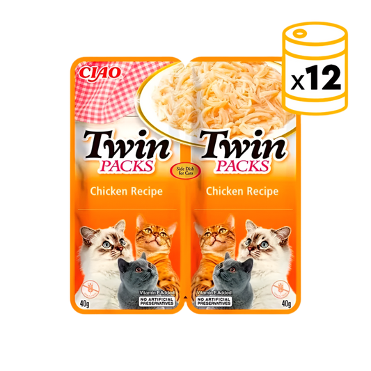 Pack ahorro Inaba Twin Pack Pollo 12x2x40g comida húmeda para gatos