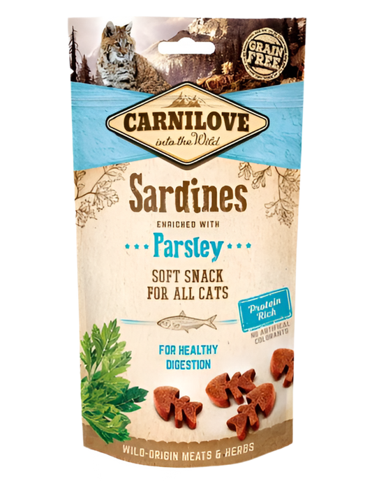 Pack ahorro snacks semihúmedos Carnilove de sardinas con perejil
