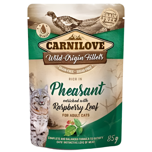Pack de 18 sobres Carnilove pollo y faisán en salsa para gatos adultos