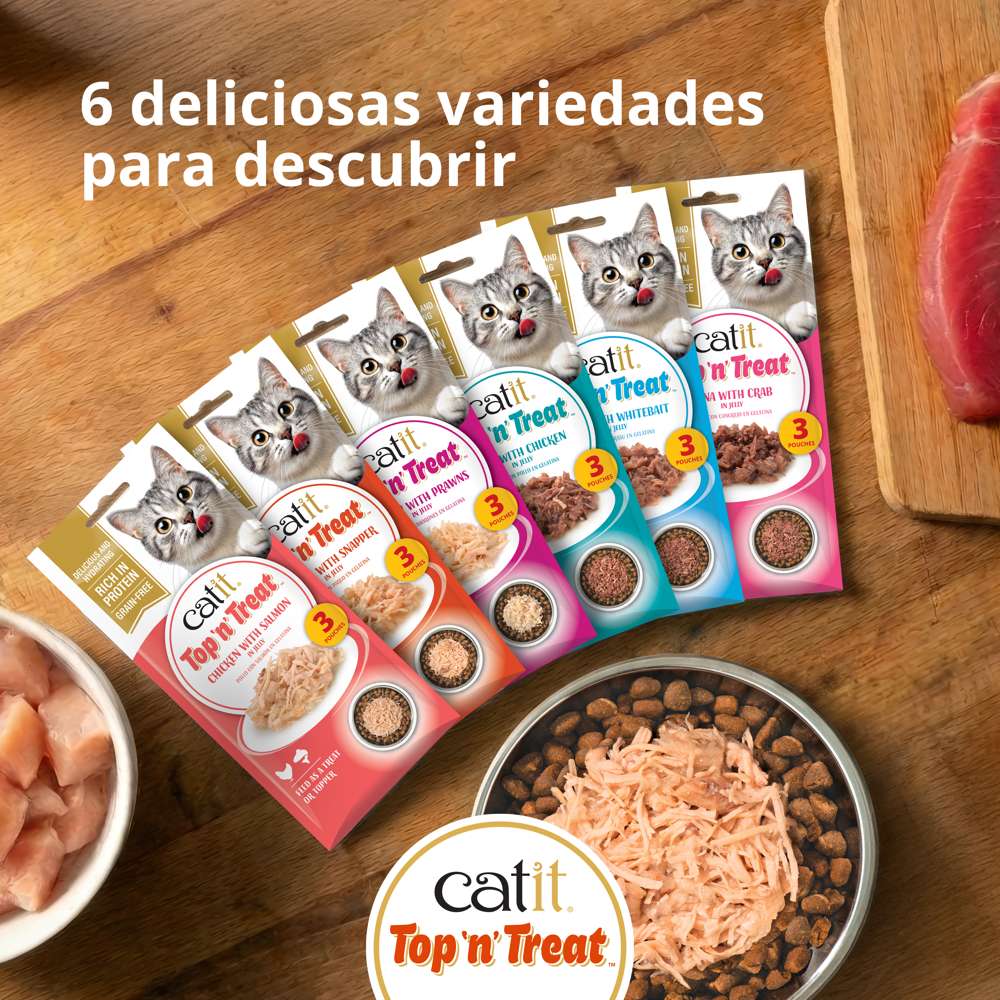 Pack variado Catit Top N Treat Pollo para gatos