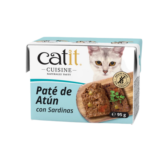 Paté Catit Cuisine atún con sardinas para gatos 95g