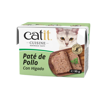 Paté Catit Cuisine para gatos pollo con hígado textura suave