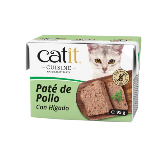 Paté Catit Cuisine para gatos pollo con hígado textura suave