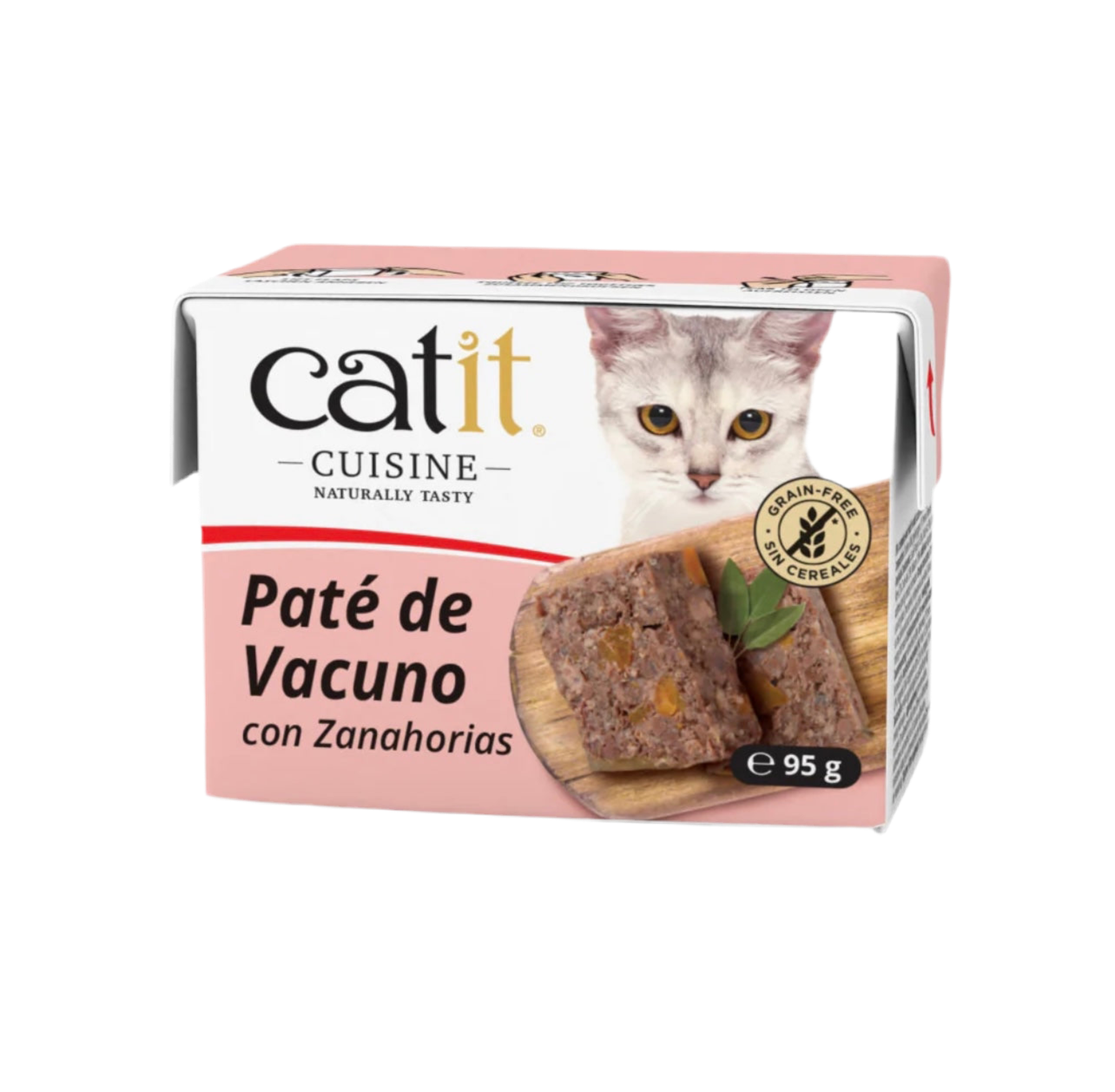 Paté Catit Cuisine para gatos vacuno con zanahoria textura suave