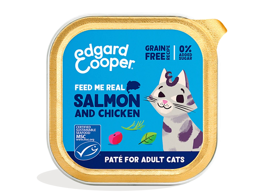 pate gatos pollo salmon edgard cooper 85g