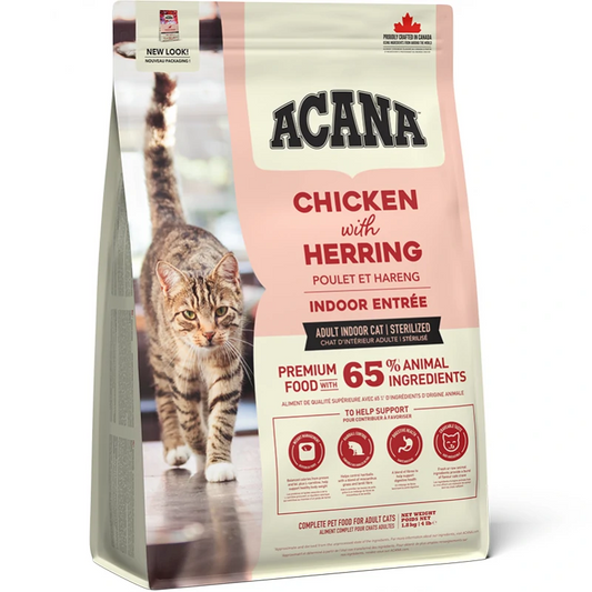Pienso ACANA Indoor Entrée para gatos adultos de interior con pollo arenque avena sin colorantes