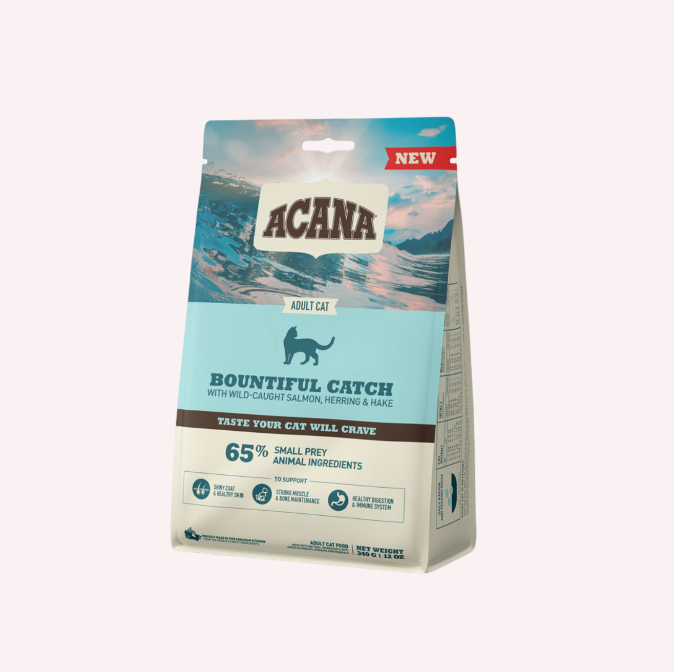 Pienso Acana Bountiful Catch para gatos adultos con salmón arenque merluza sin cereales