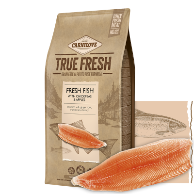 Pienso Carnilove True Fresh pescado con garbanzos y manzana para perros