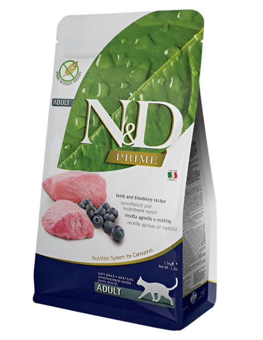 Pienso Farmina N&D Prime de cordero y arándanos para gatos grain free