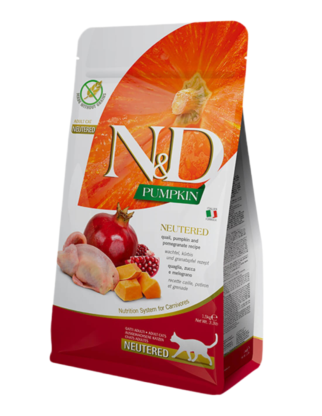 Pienso Farmina N&D Pumpkin esterilizados codorniz calabaza granada 5kg gato