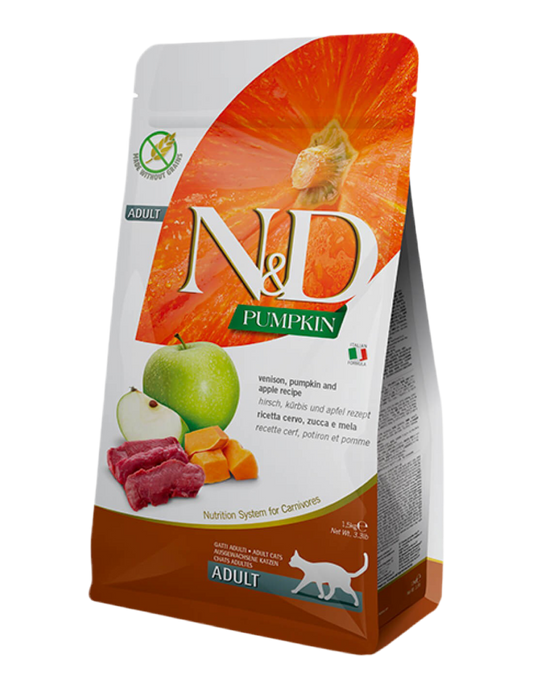 Pienso Farmina N&D Pumpkin venado calabaza y manzana para gatos sin cereales