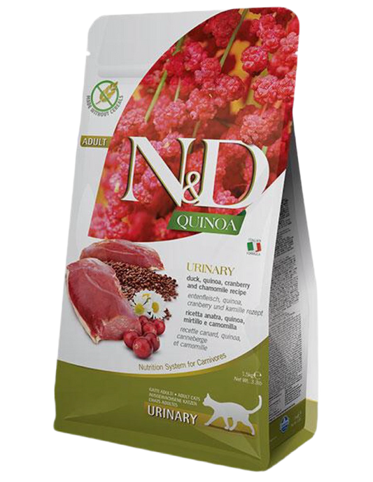 Pienso Farmina N&D Quinoa Urinary pato y arándanos para gatos