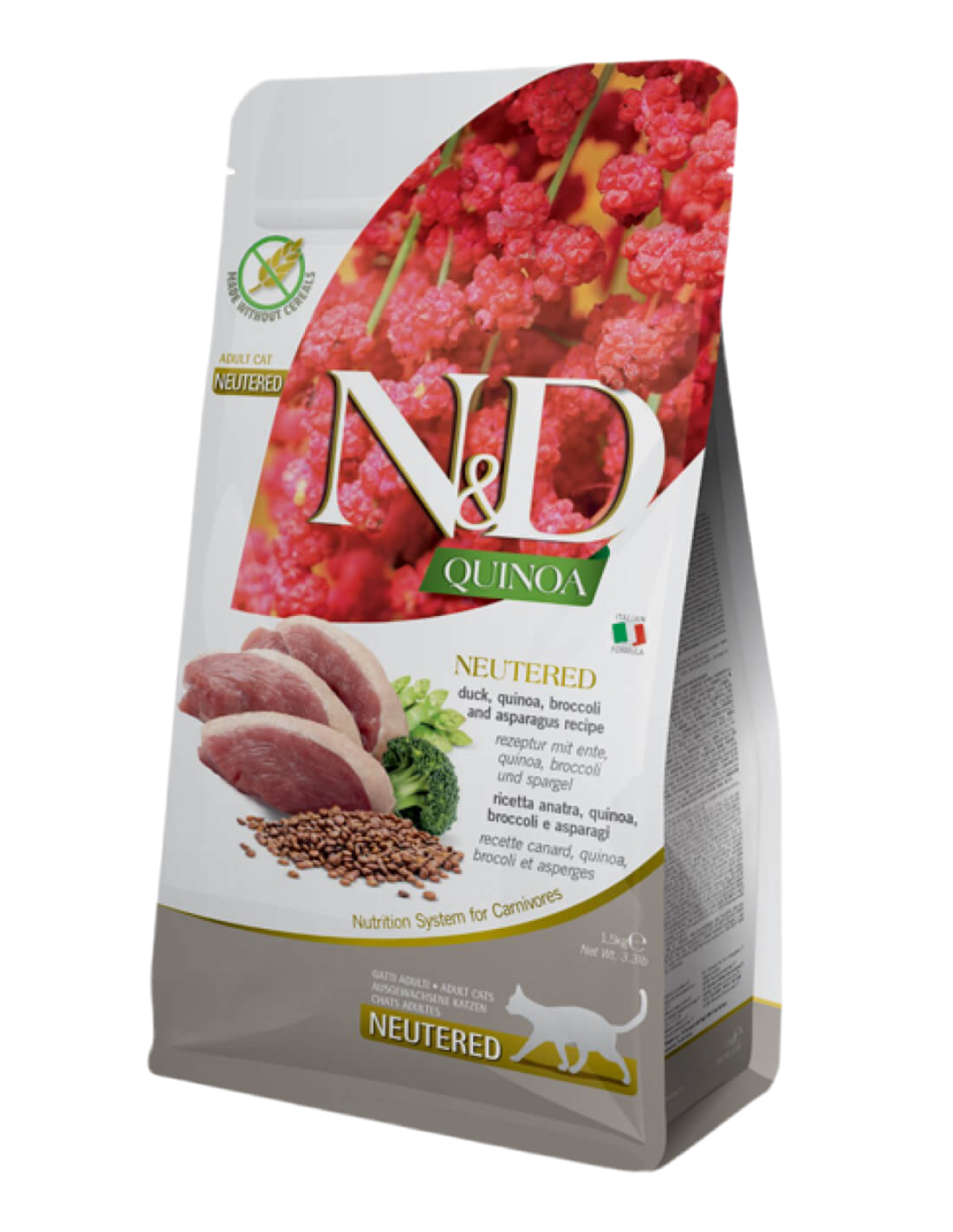 Pienso Farmina N&D Quinoa esterilizados pato brócoli 5kg gato