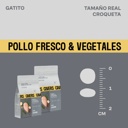 Pienso kitten con pollo y vegetales naturales