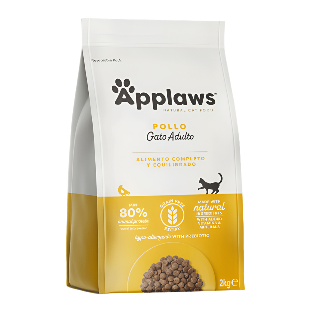 Pienso natural monoproteico de pollo para gatos adultos Applaws