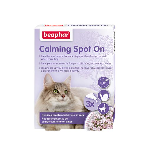 Pipeta antiestrés natural Beaphar Calming Spot On para gatos con valeriana