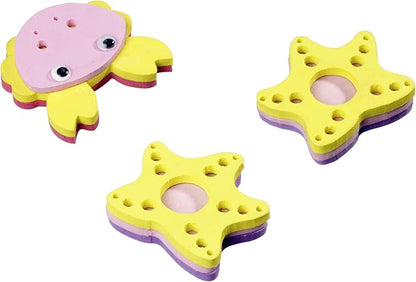 Piscina de agua para gatos con juguetes flotantes