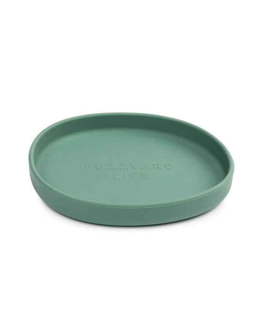 Plato bajo de silicona FuzzYard LIFE Myrtle Green para gatos