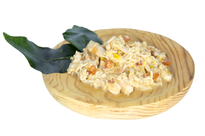 Textura deshilachada de Natural Greatness Pollo con Calabaza, Tomate y Manzana