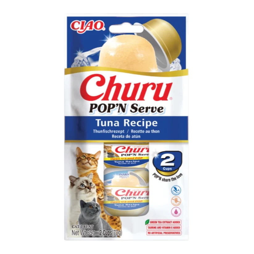Premio cremoso para gatos formato vasito Churu pollo