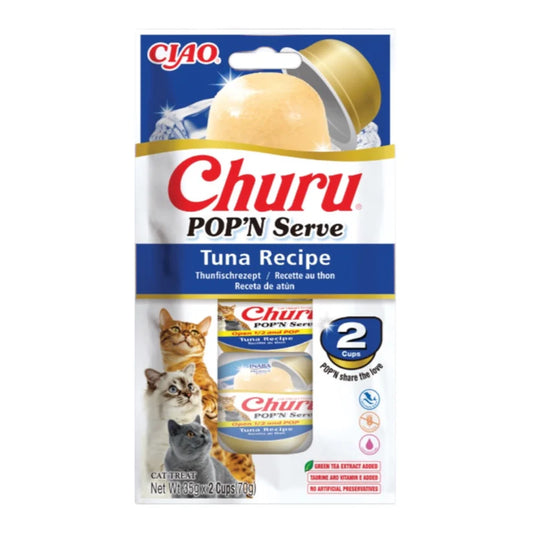 Premio cremoso para gatos formato vasito Churu pollo