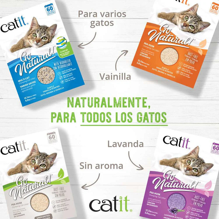 Producto arena natural para gatos sin polvo ni perfume