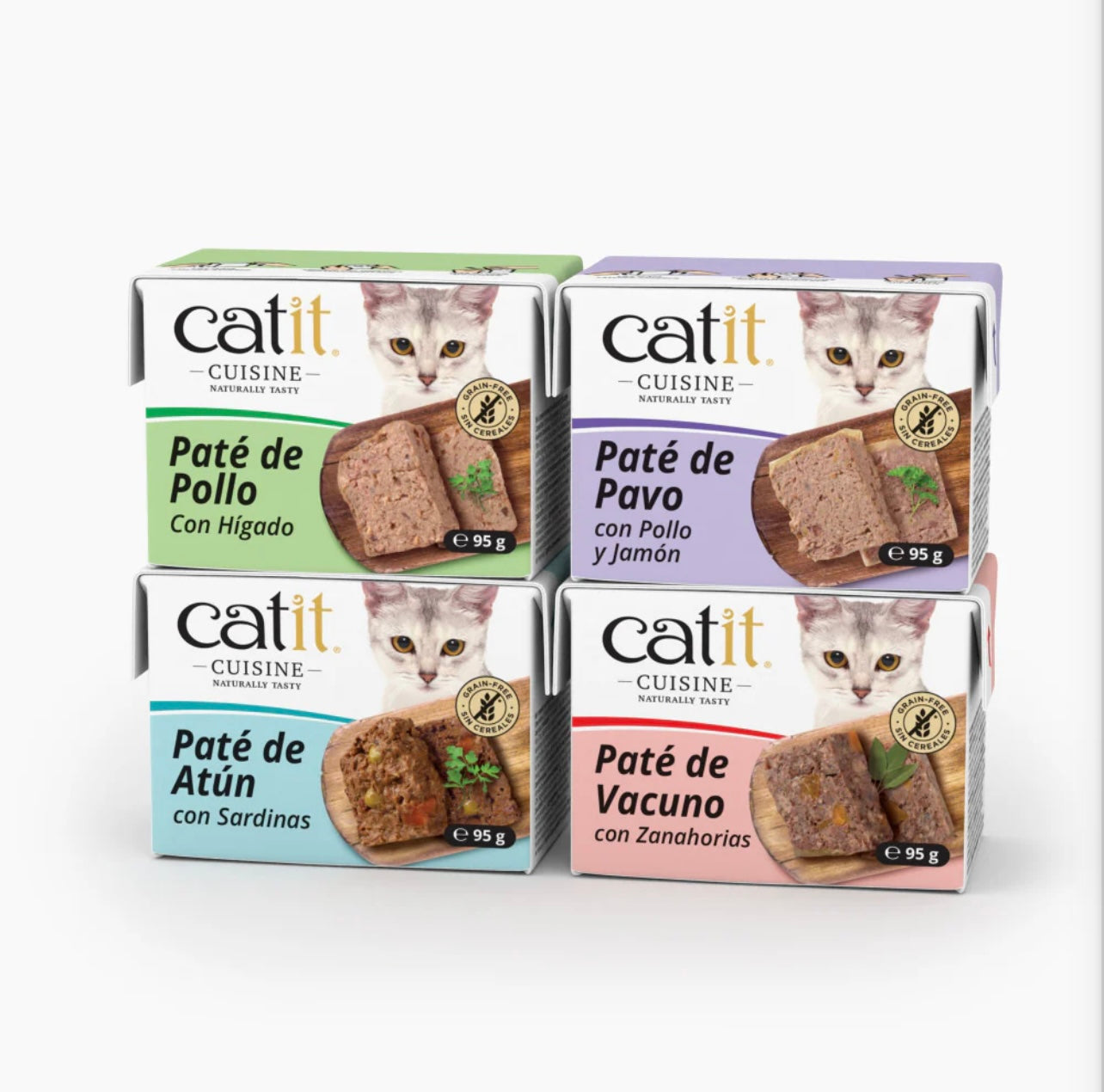 Receta natural para gatos con pollo e hígado sin cereales Catit