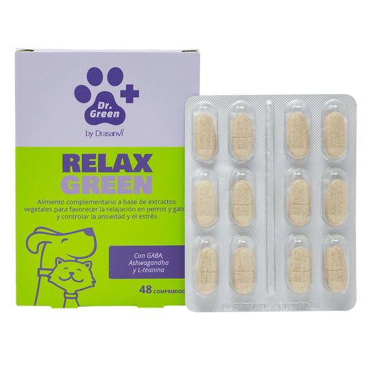 RelaxGreen comprimidos Dr. Green suplemento natural antiestrés para perros y gatos