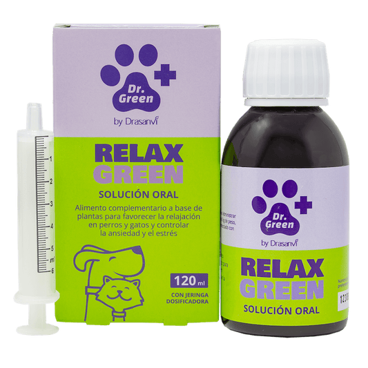 RelaxGreen solución oral Dr. Green suplemento natural antiestrés para perros y gatos