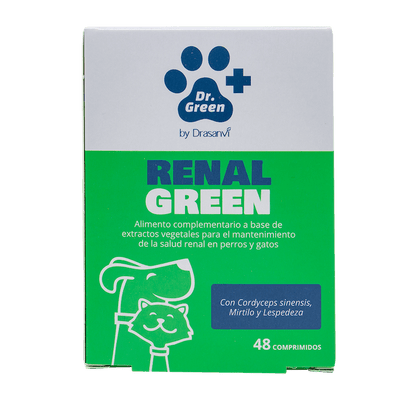 RenalGreen Dr. Green complemento renal natural con Cordyceps para perros y gatos