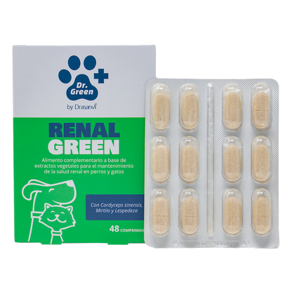 RenalGreen comprimidos Dr. Green suplemento natural salud renal perros y gatos